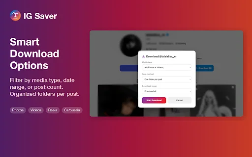 IG Saver 2026: Instagram থেকে ভিডিও ও ছবি ডাউনলোড করুন ফ্রি - Screenshot 2