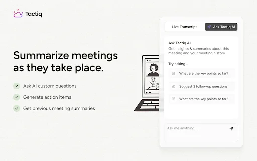 Tactiq ডাউনলোড করুন: Google Meet, Zoom ও MS Teams মিটিং নোটস - Screenshot 2