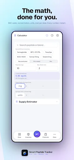 Smart Peptide Tracker ডাউনলোড করুন – সেরা পেপটাইড ট্র্যাকিং অ্যাপ - Screenshot 8