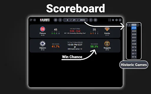 NBA Scoreboard ডাউনলোড করুন – লাইভ স্কোর ও স্ট্যাটস ফ্রি - Screenshot 1