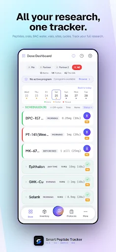 Smart Peptide Tracker ডাউনলোড করুন – সেরা পেপটাইড ট্র্যাকিং অ্যাপ - Screenshot 6